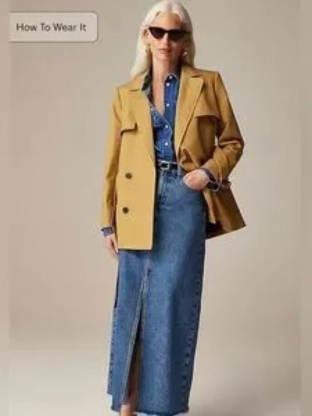 J. Crew Cropped Icon trench coat